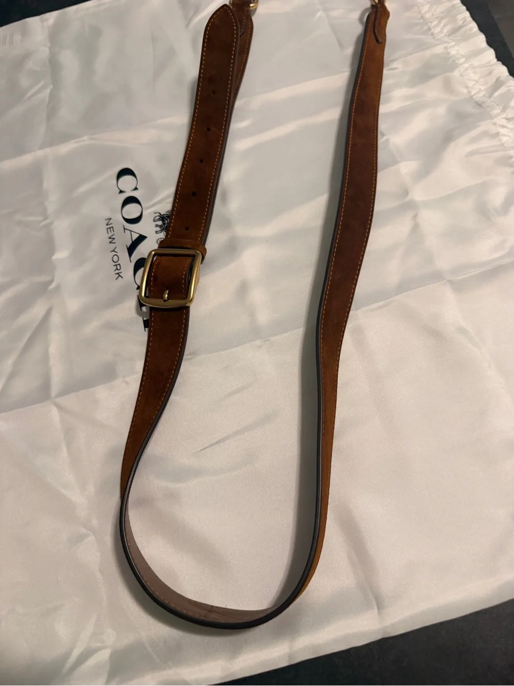 Coach Soft Empire Carryall 40 in Suede Chestnut Brown